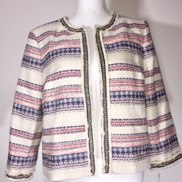 Tahari Framed Striped blazer - Picture 1 of 6